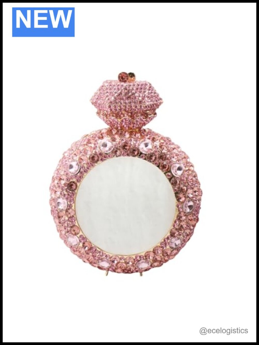 Rhinestone Acrylic Clutch Women Novelty Vintage Clock Wedding Purse Sparkling